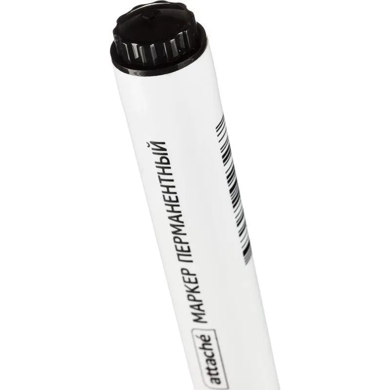 Маркер перманентный ATTACHE черный 1,5-3мм, скошенный наконечник