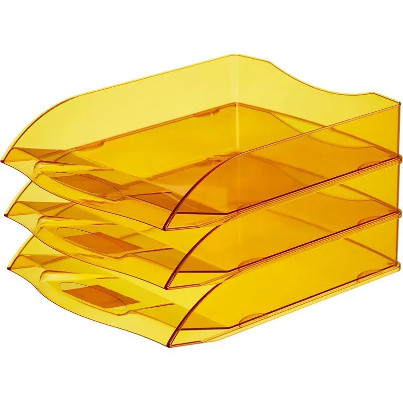 Лоток горизонтальный ATTACHE Яркий Офис 340х250х60 тонированный оранжевый