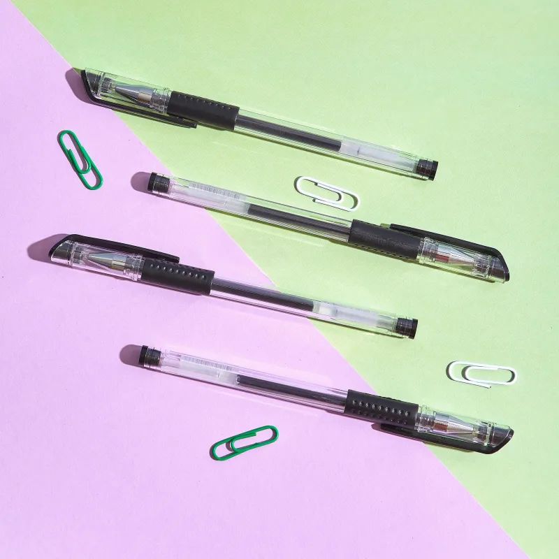 Ручка гелевая неавтомат. Attache Gelios-030 черный, игольч.0,5мм,манж