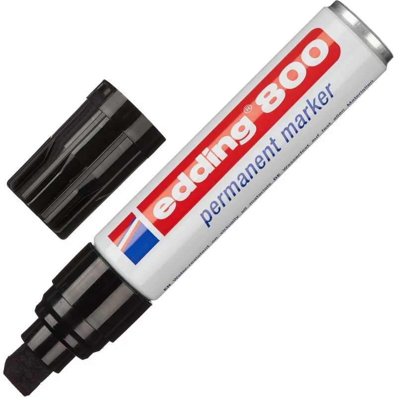 Маркер перманентный EDDING E-800/1 черный 4-12мм скошенный наконеч.