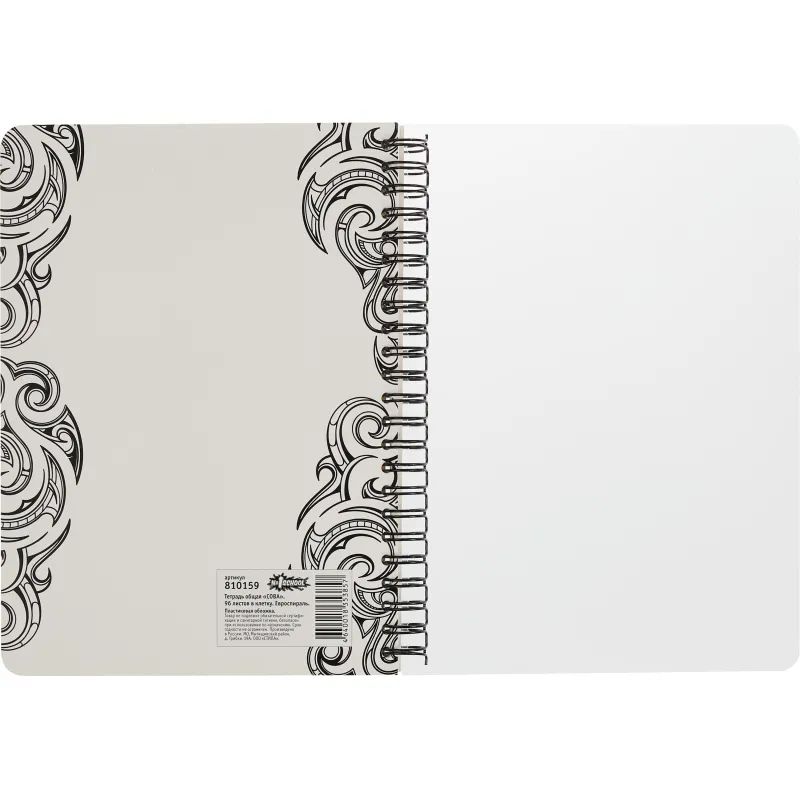 Тетрадь общая №1 School Сова 96л., пластиковая обл., запечат.лист, пружина