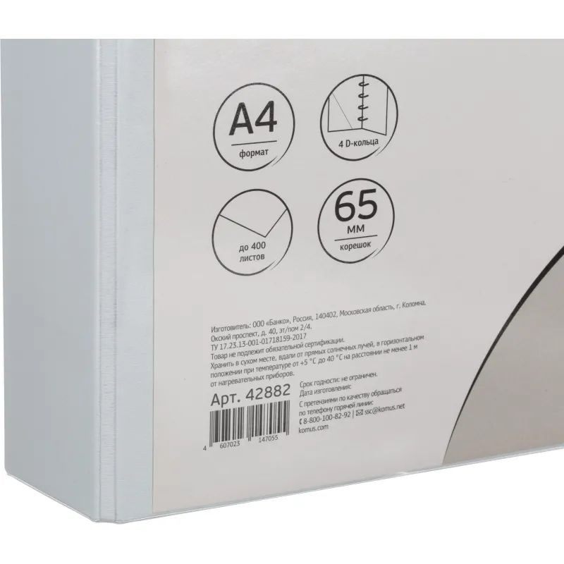 Папка Панорама на 4-х кольцах 65мм Россия