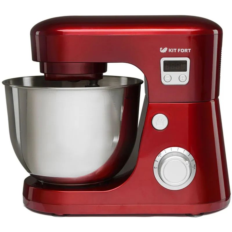 Миксер Kitfort КТ-1308-1,планетарный, красный, 600 Вт, 4,2 л,пластик
