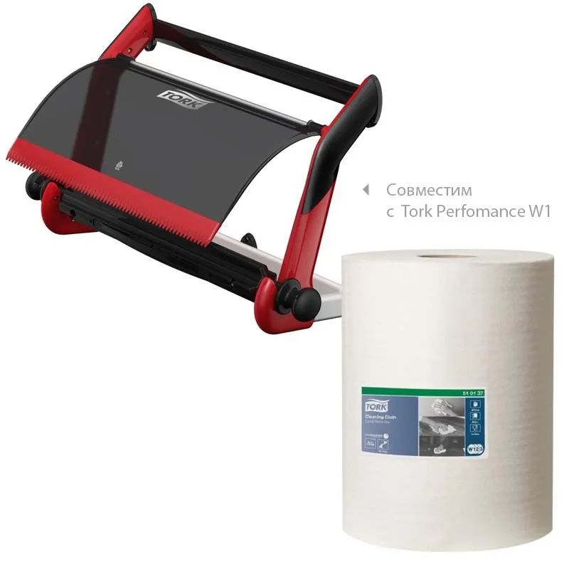 Материал протирочный нетканый Tork W1/W2/W3 400лx1рул/кор, белый 510137
