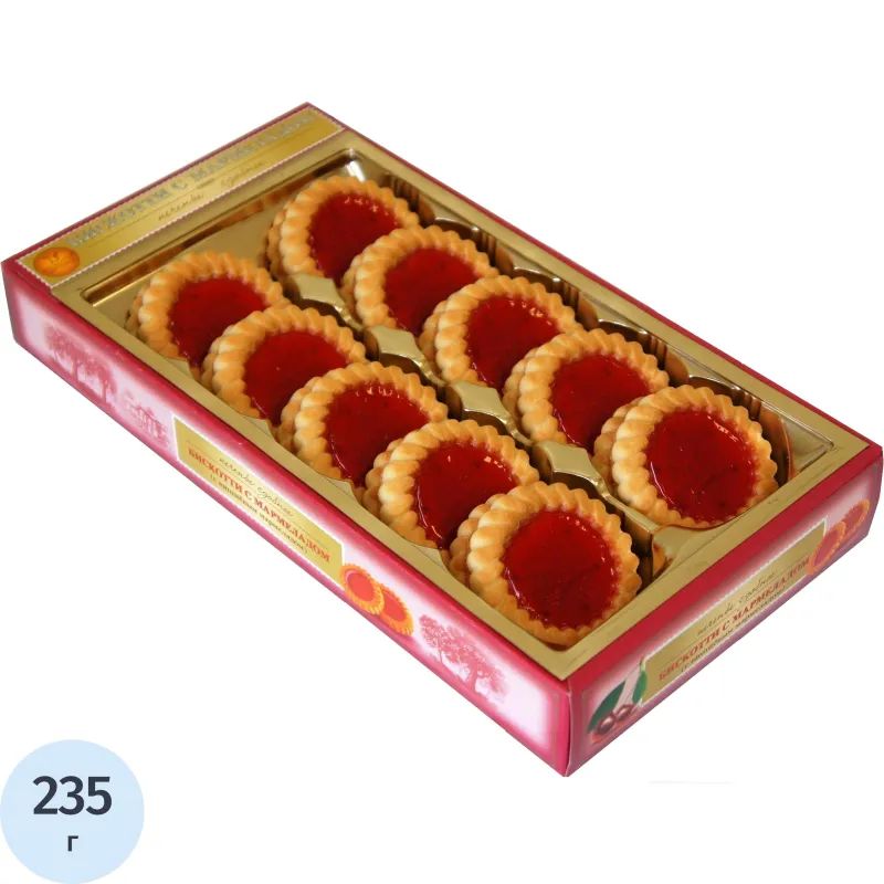 Печенье Бискотти с вишневым мармеладом 235г