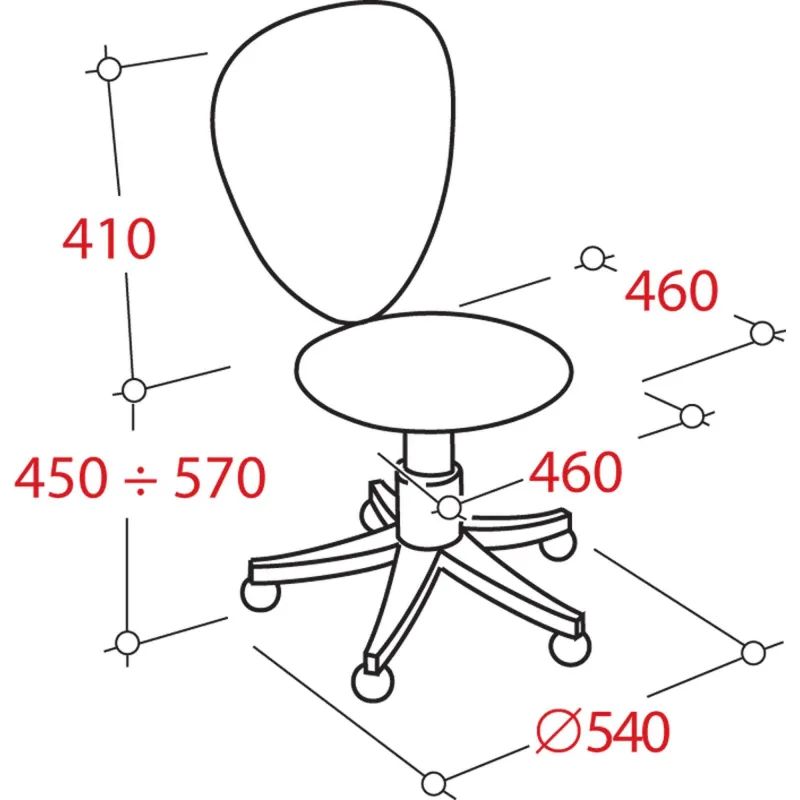 Кресло UP_Астек б/п ПВМ С-11, ткань черный (Астек)