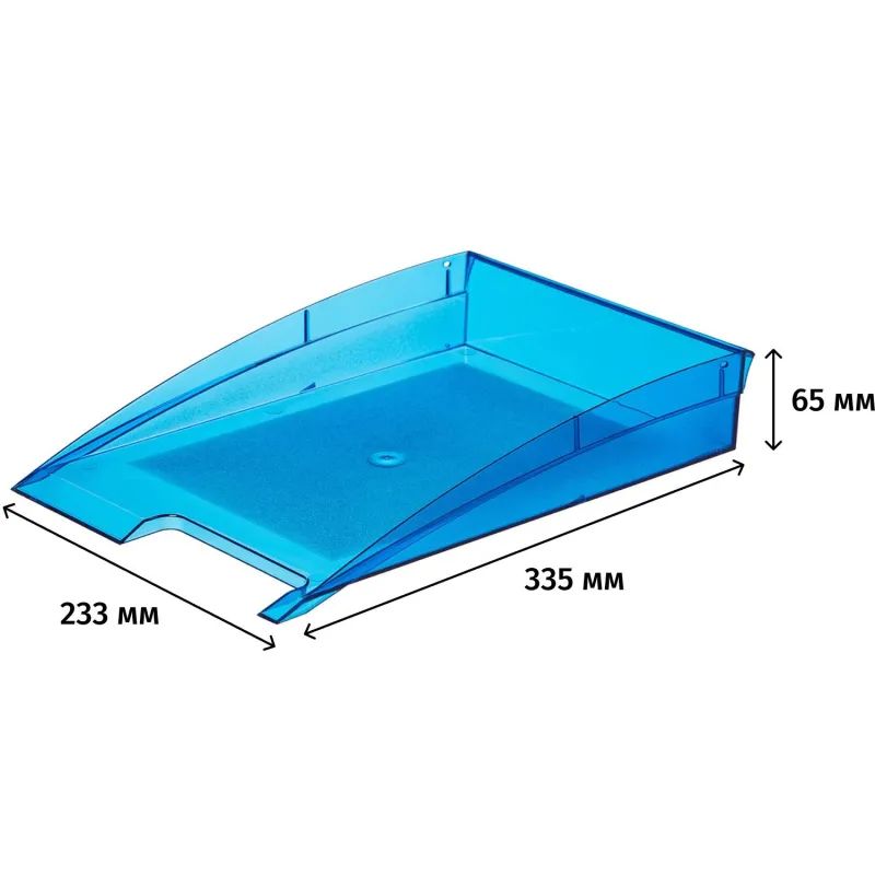 Лоток горизонтальный Attache City прозр. Синий