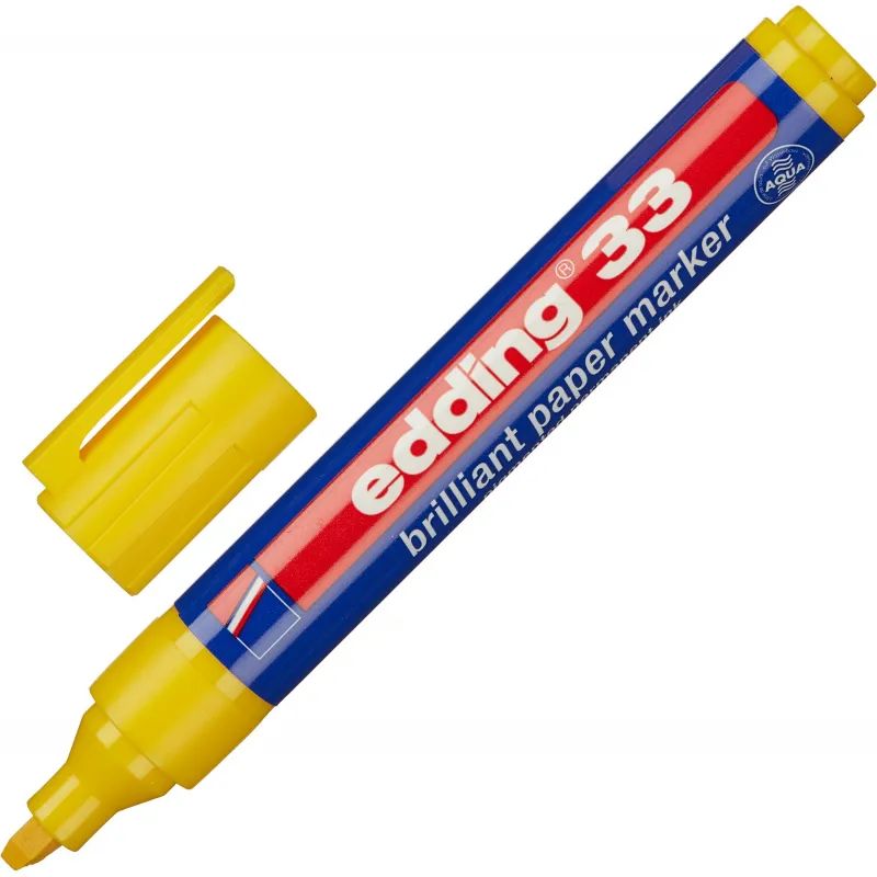 Маркер перманентный пигментный EDDING E-33/005 желтый 1,5-3мм скош. након