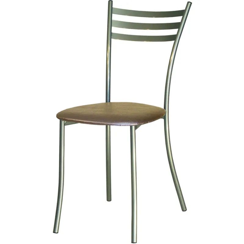 Стул для столовых UD_Флоренция СМ7/1-02 карк.серебр.метал.к/з-беж. К-009