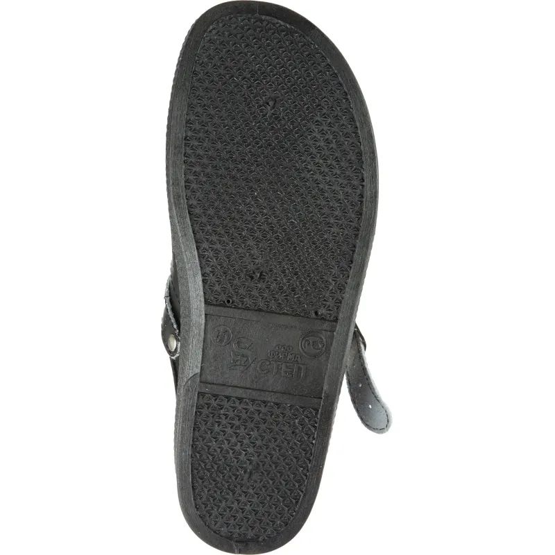 Сабо муж.нат.кожа цв.чёрный(р.45) (10-12-7)