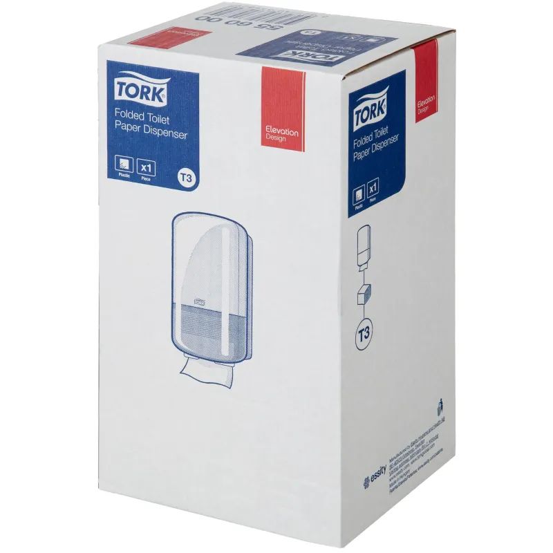 Диспенсер для туалетной бумаги листовой Tork Т3 556000 белый