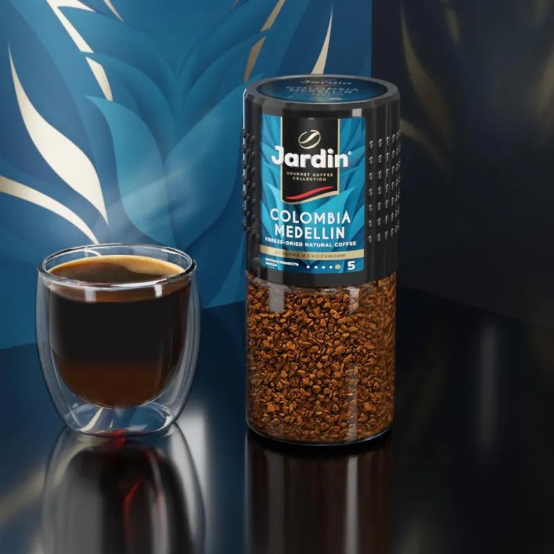 Кофе Jardin Colombia Medelin сублимированный ,95г стек.бан.