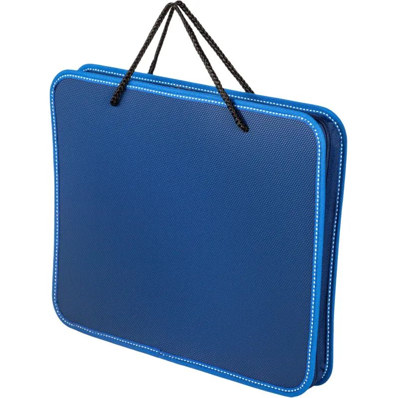 Папка-портфель на молнии синий с ручками