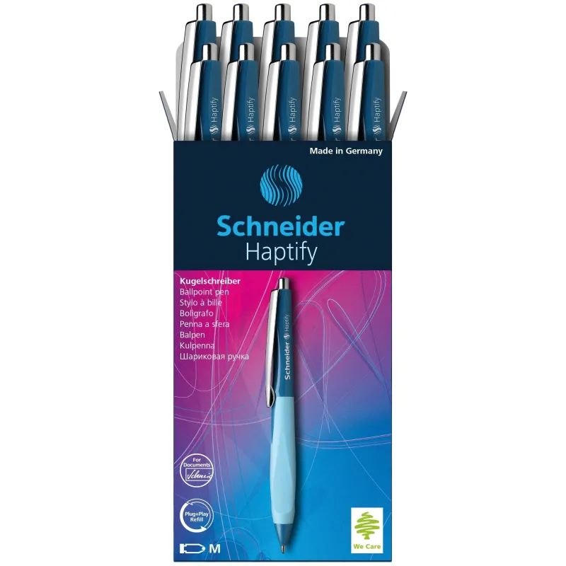 Ручка шариковая автомат. SCHNEIDER Haptify,син,0,5мм,масл,манж