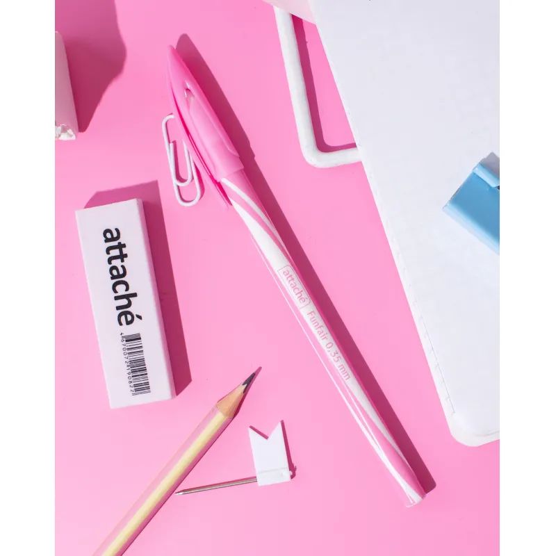 Ручка шариковая неавтомат. Attache Funfair масл,синий,ассорт