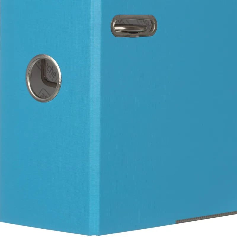 Папка-регистратор ECONOMY PLUS 80мм, голубой, ПБП1,карм.кор.,мет.уг