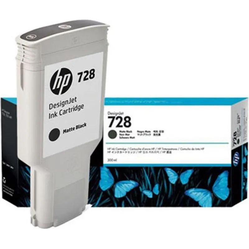 Картридж струйный HP 728 F9J68A мат.чер. 300мл для DJ T730/T830