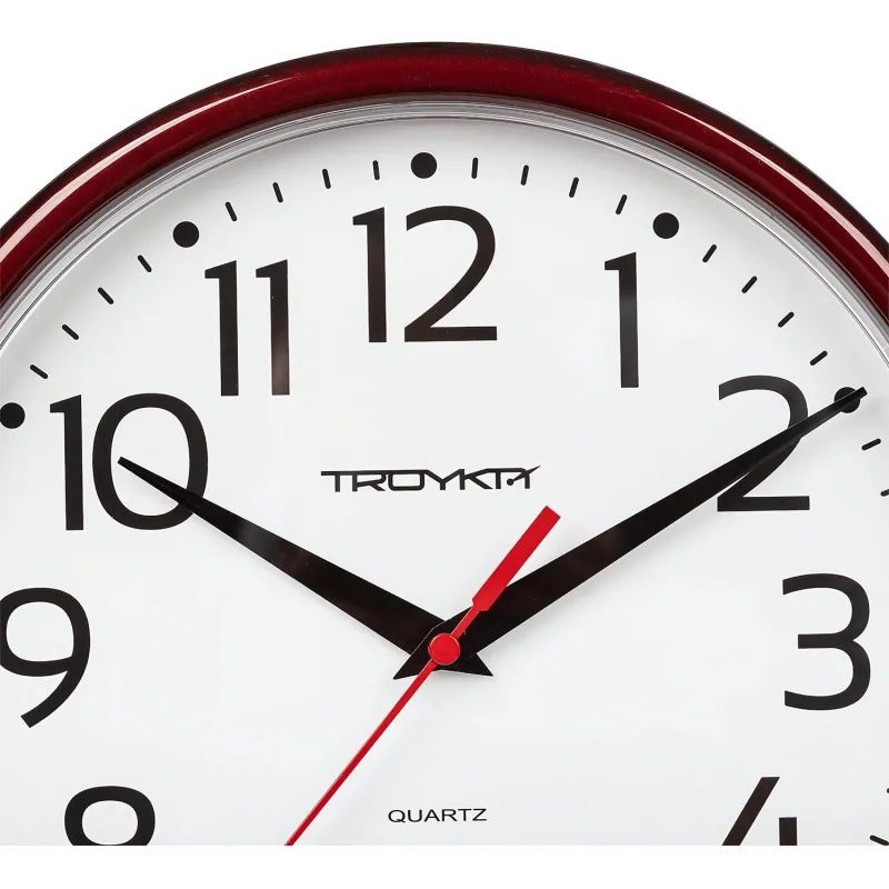Часы настенные Troyka 91931912 круг., d225мм, плав.ход, пластик