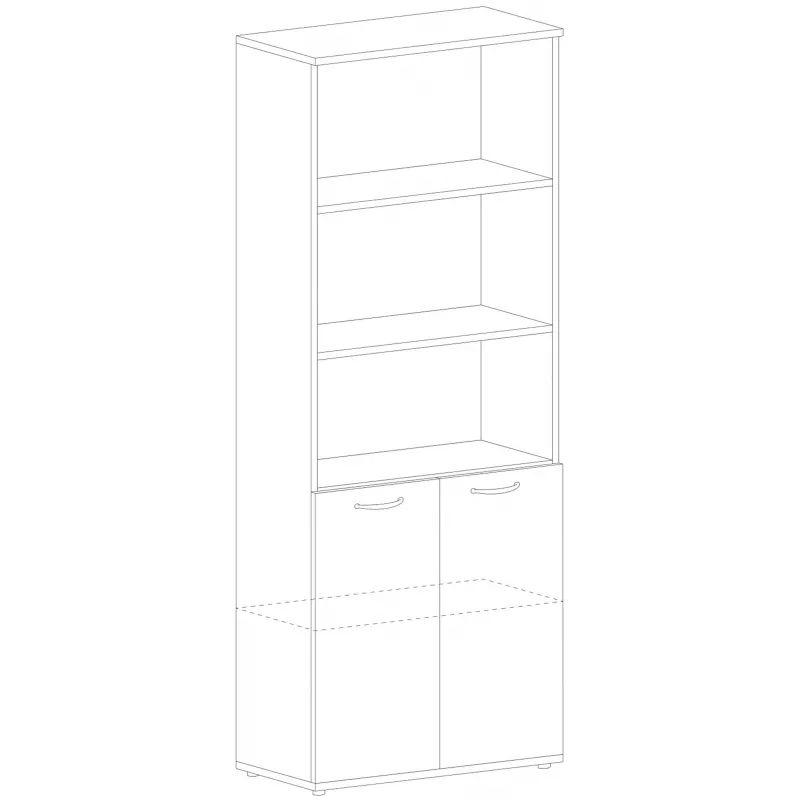 Шкаф SH_Unica   полузакрытый F6H-01 (351867) бук/серый