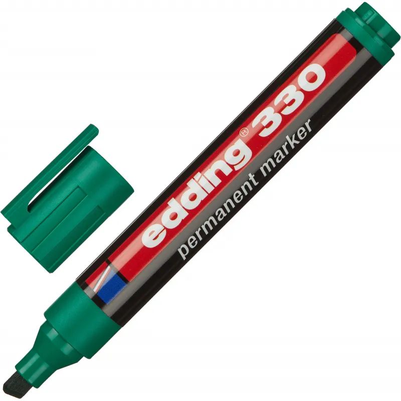 Маркер перманентный EDDING E-330/4 зеленый 1-5мм скошенный наконеч.