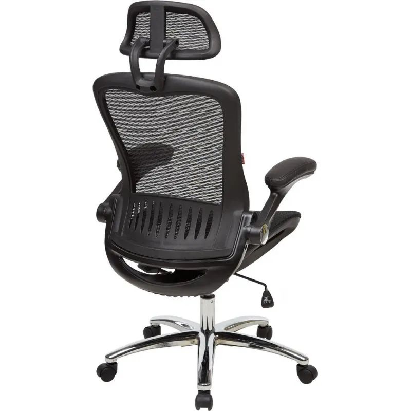 Кресло BN_Hg_EChair-552 TTW Net сетка черная, хром