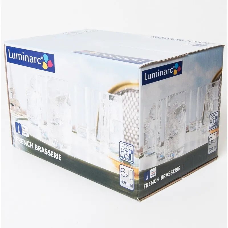 Набор стаканов ФРАНЦУЗСКИЙ РЕСТОРАНЧИК 330мл высокие 6шт/уп (H9369)