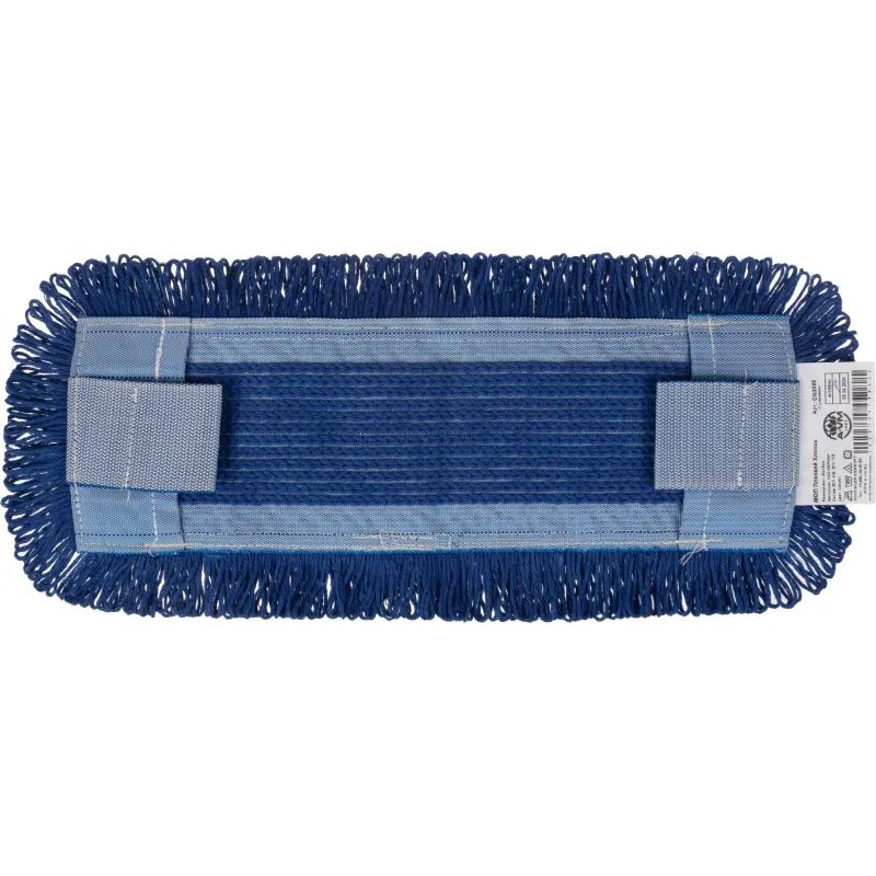 Насадка МОП плоский 40х13см ухо+карман хлопок синий CN3065