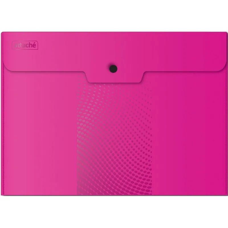 Папка-конверт на кнопке А4, 180мкм, Attache Digital ассорти, 6 шт.уп