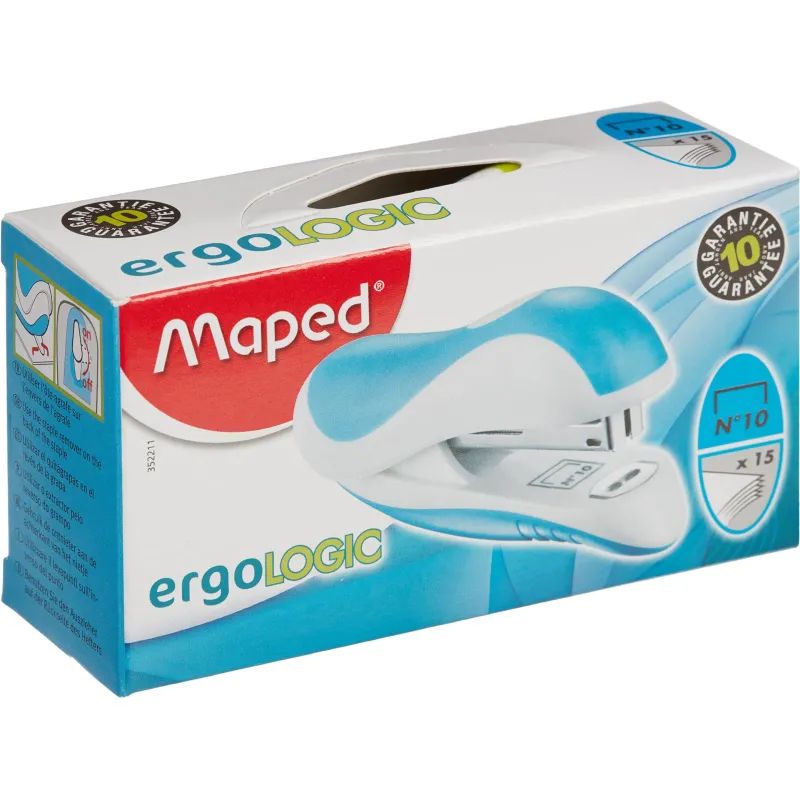 Степлер Maped ERGOLOGIC до 15 листов,№10,антистеплер,ассорти,352211
