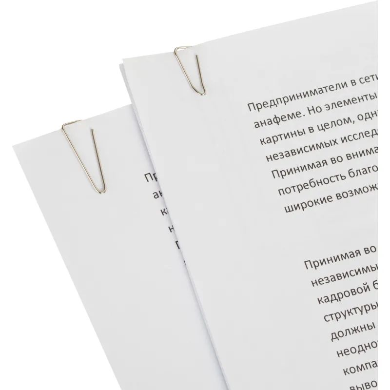 Скрепки КОМУС с отгибом,никелированные,25 мм,треугольные,100 шт/уп