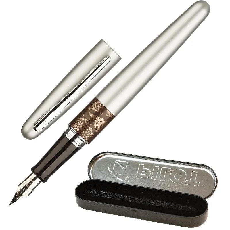 Ручка перьевая PILOT  Стальной питон  серия животные в футляре