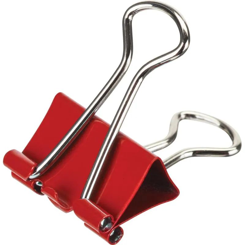 Зажимы для бумаг 19мм 12шт./уп. Комус цветные, картон