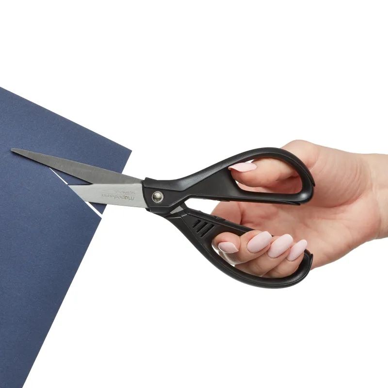 Ножницы Maped ESSENTIALS GREEN, 210мм,пластик.эллиптич. ручки,черный,468110