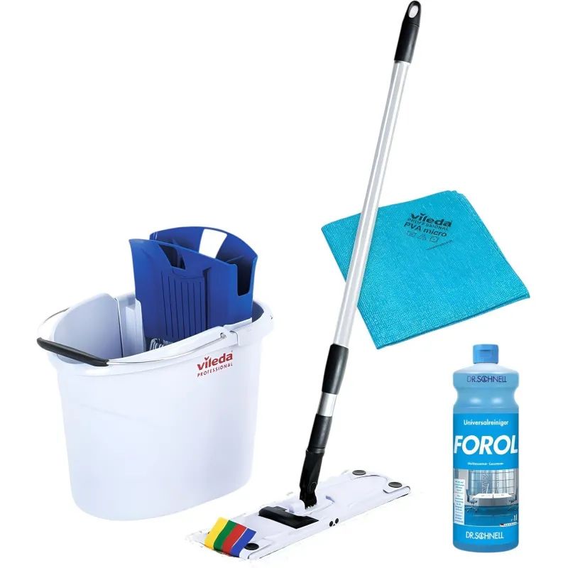 Комплект для уборки УльтраСпидМини(ведро10л+отжим+фл34см+Моп)Vileda142985