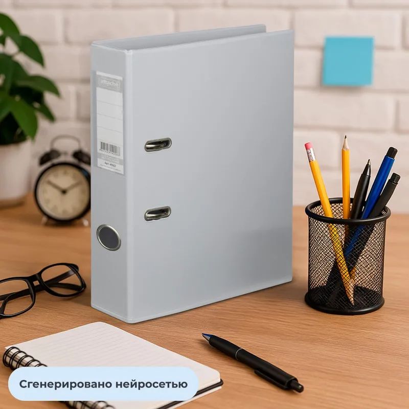 Папка-регистратор Strong Line  50мм, серый, ПБП2, карм.кор