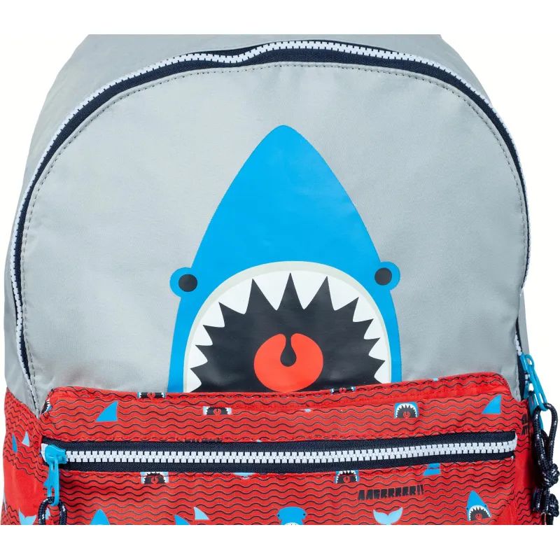 Рюкзак школьный Milan Shark Attack красно-серый, 41х30х18 см,624605SRT