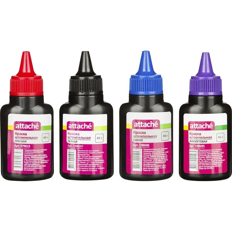 Краска штемпельная Attache красная 45 гр