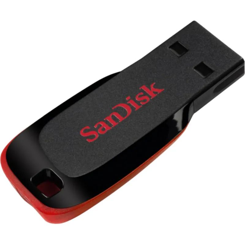 Флеш-память SanDisk Cruzer Blade, 64Gb, USB 2.0, ч/крас, SDCZ50-064G-B35