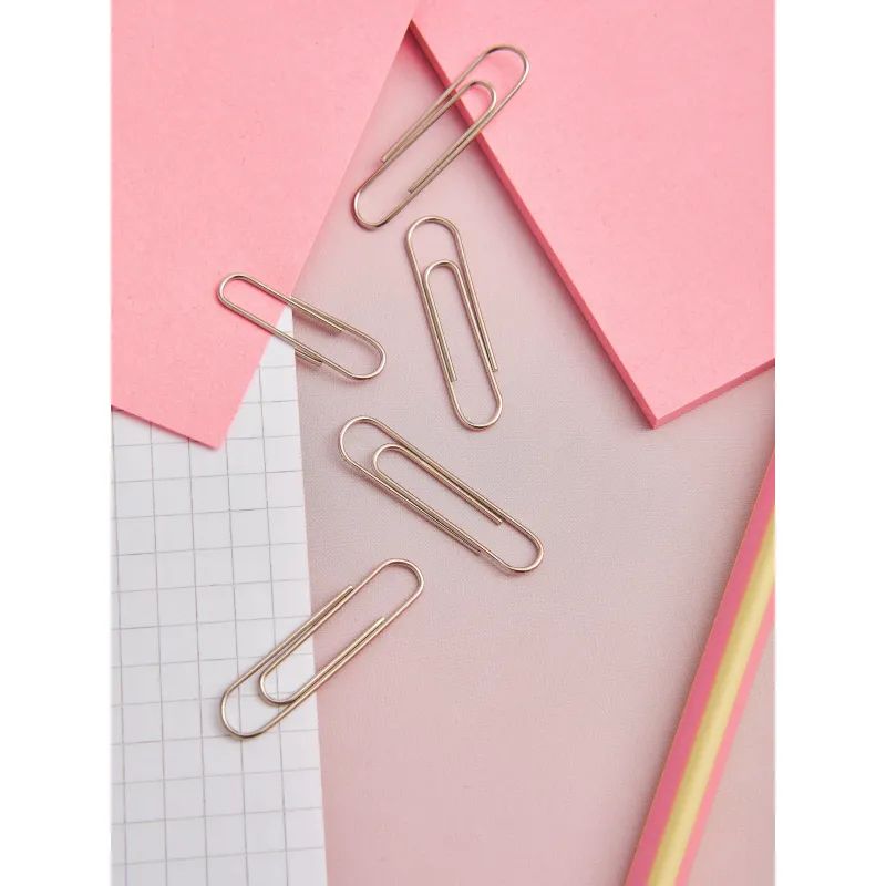 Скрепки КОМУС никелированные, 33 мм, негофрированные, 100 шт/уп