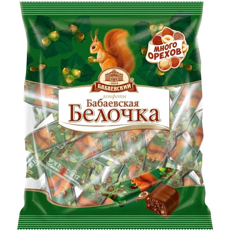 Конфеты шоколадные Белочка Бабаевский, 200г