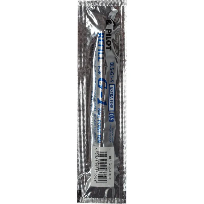 Стержень гелевый 129мм PILOT BLS-G1-5 синий 0,3мм Япония