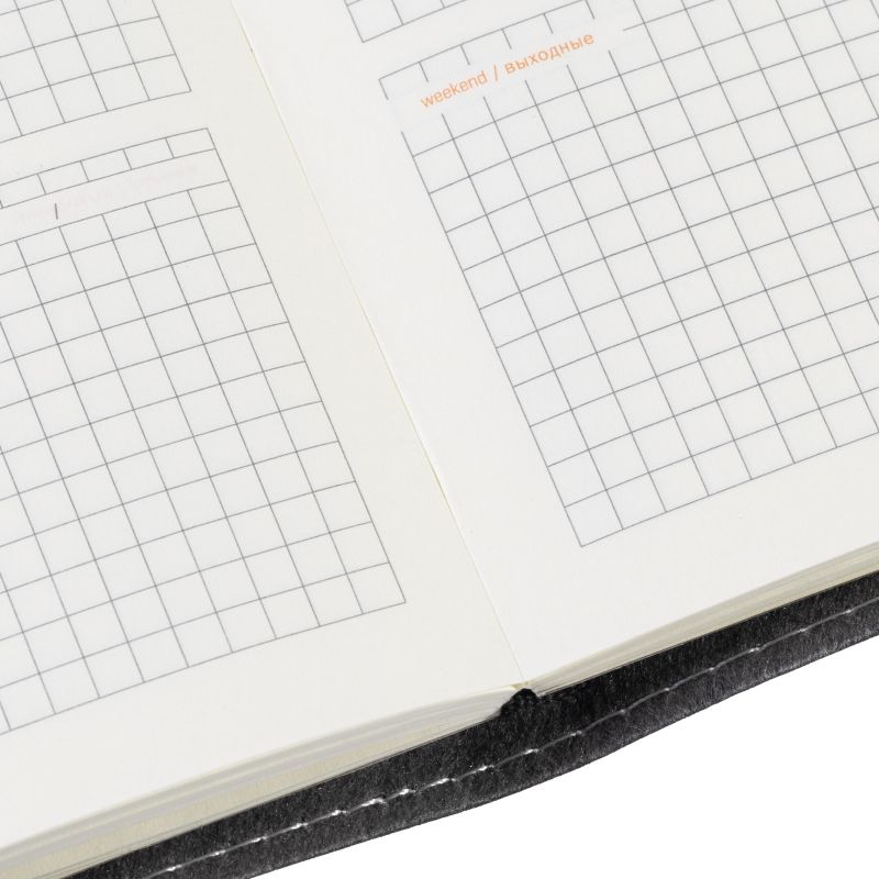 Еженедельник недатированный черный А6METROPOL 3-492/03