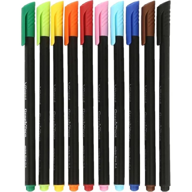 Набор линеров Maped GRAPH PEP&#039;S 0,4мм трехгранный корпус,10цв/наб,749150