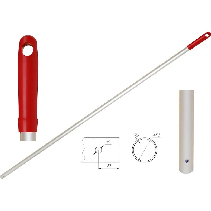 Рукоятка ПРО &#039;Метлана&#039;  140 см бесшовный алюминий красная