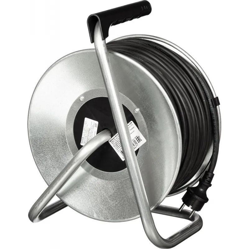 Удлинитель 50 м метал. катушка LUX КГ 3x2.5кв.мм, 16А,4 розетки с з/к45150