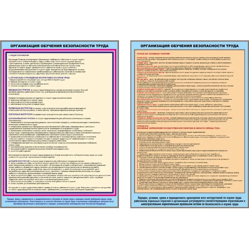 Информационный стенд-плакат Охрана труда 950х625 1отд. А4 и 5 демопанелей
