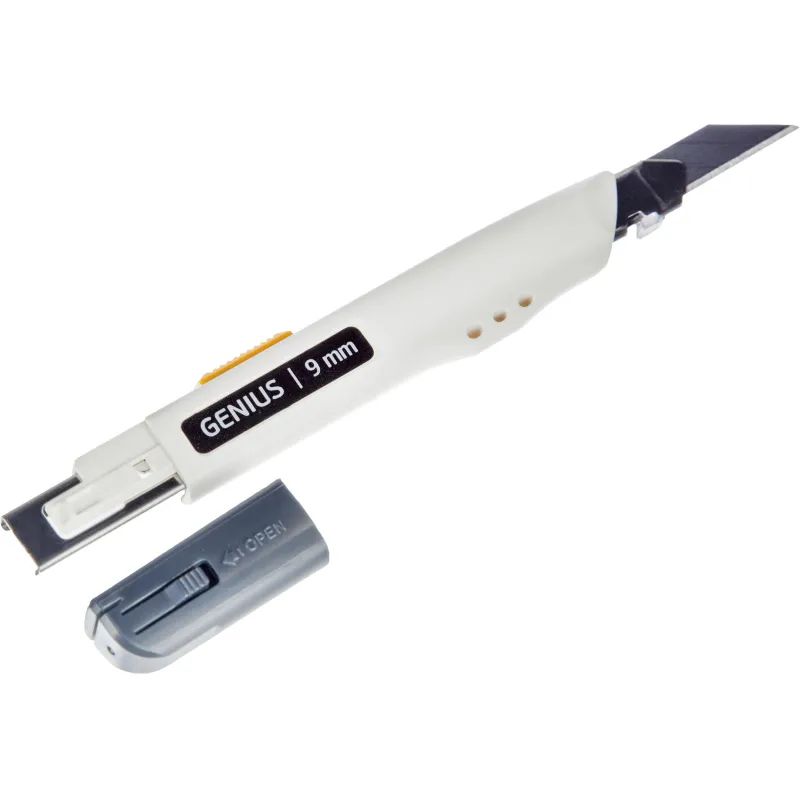 Нож канцелярский 9мм Attache Selection Genius,,фиксатор,дляправш./левш.