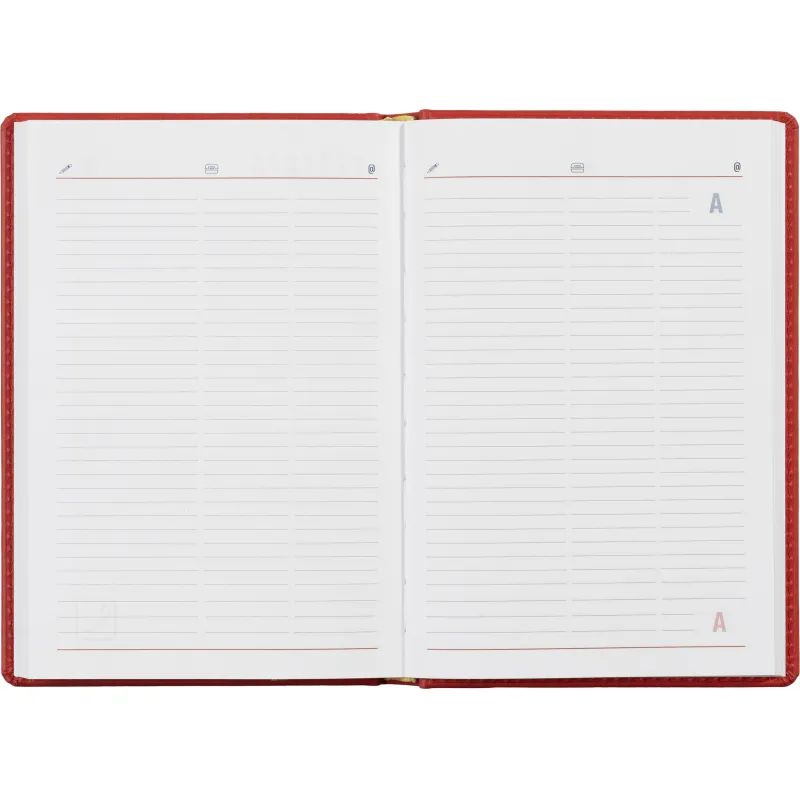 Ежедневник недатированный красный,А5,143х210мм,176л,ATTACHE Сиам