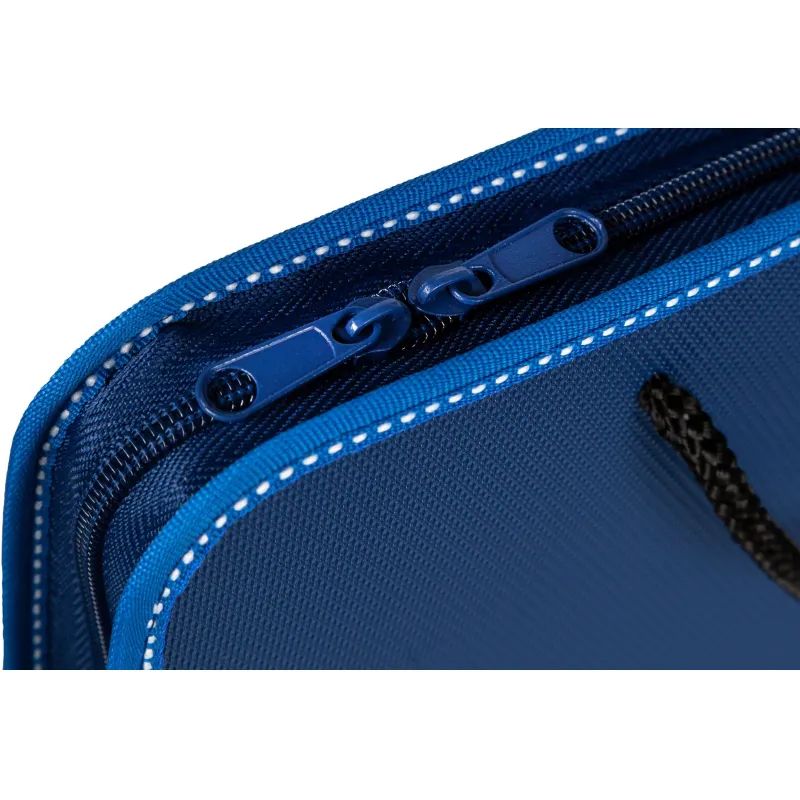 Папка-портфель на молнии синий с ручками