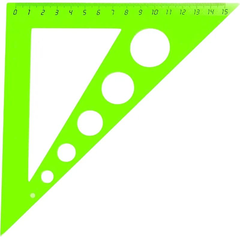 Набор большой: линейка 30см, угольники 21см и 16см, трансп-р 10см,цветасс.